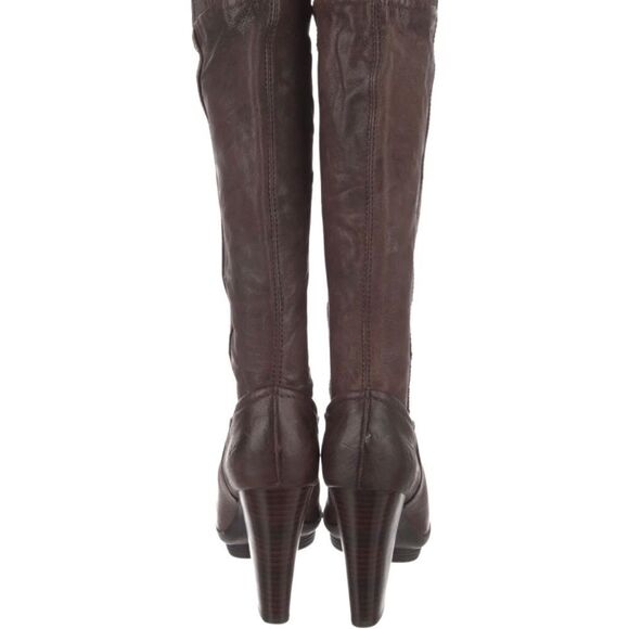 FRYE Leather Scrunch Brown Boots, Size 6.5 - Picture 6 of 12